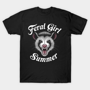 Feral-Girl-Summer-Opossum T-Shirt